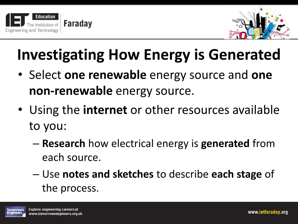 investigating how energy is generated select