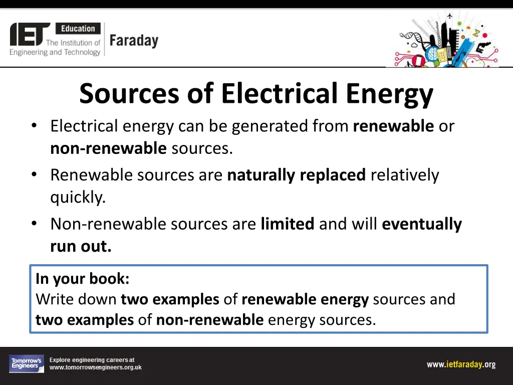 sources of electrical energy electrical energy