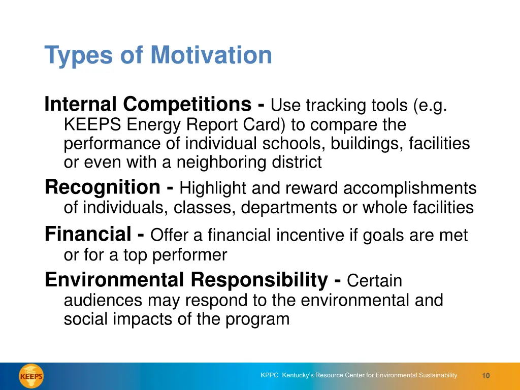 types of motivation