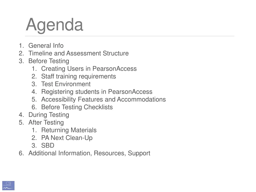 agenda