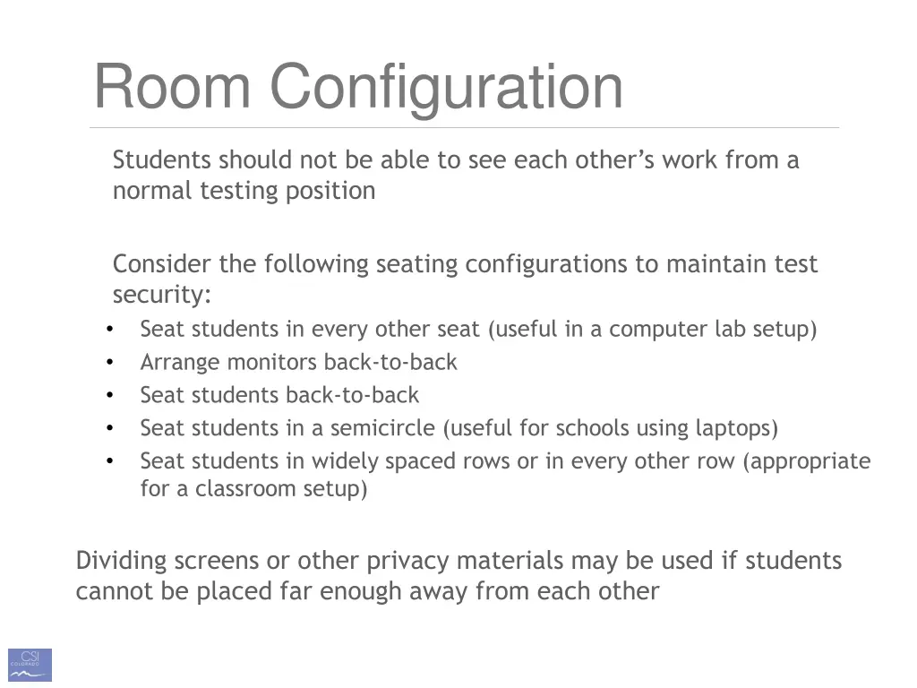 room configuration