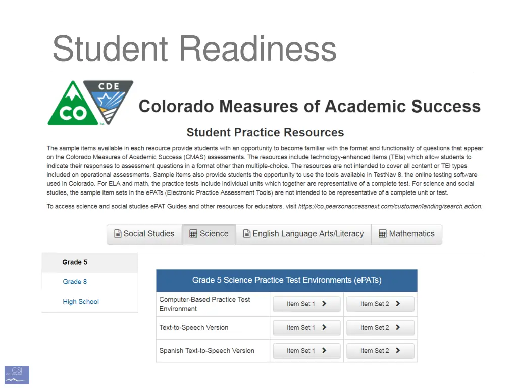 student readiness 2