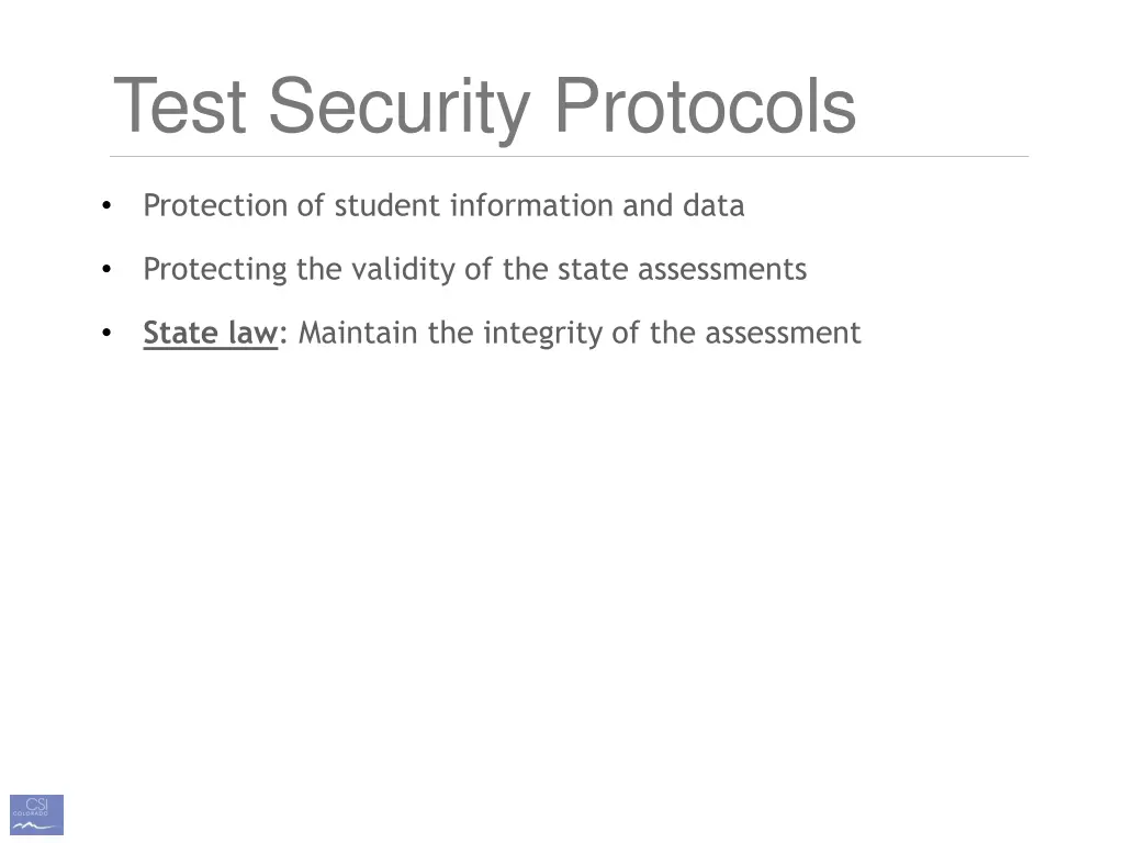 test security protocols