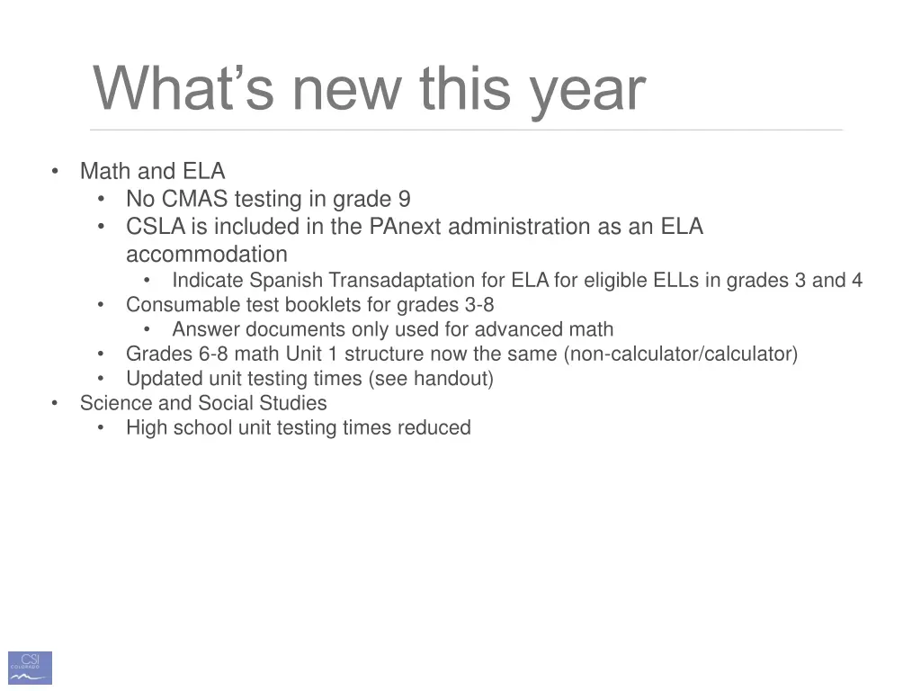 what s new this year 1