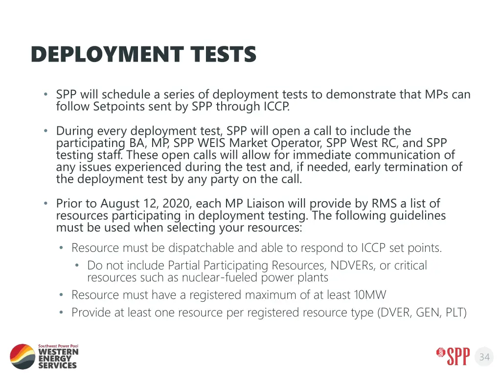 deployment tests