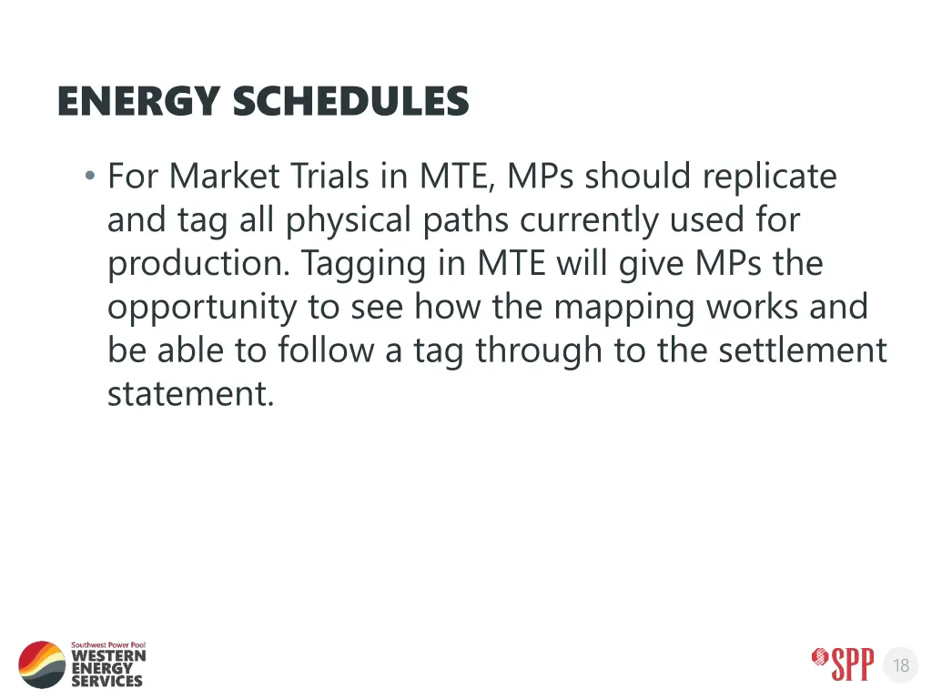 energy schedules