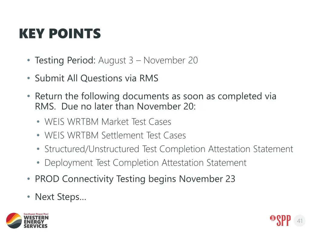 key points