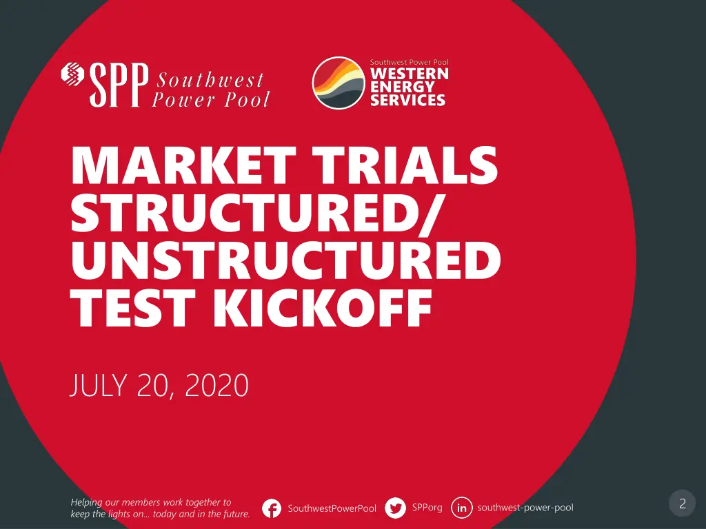 market trials structured unstructured test kickoff