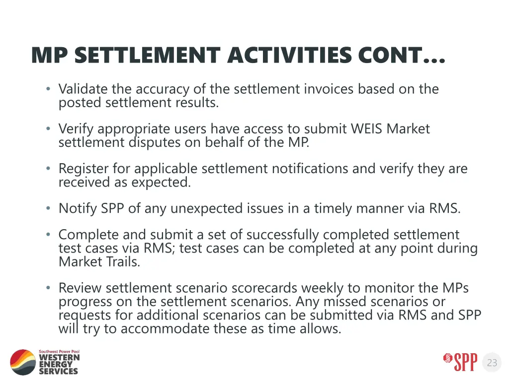 mp settlement activities cont 1