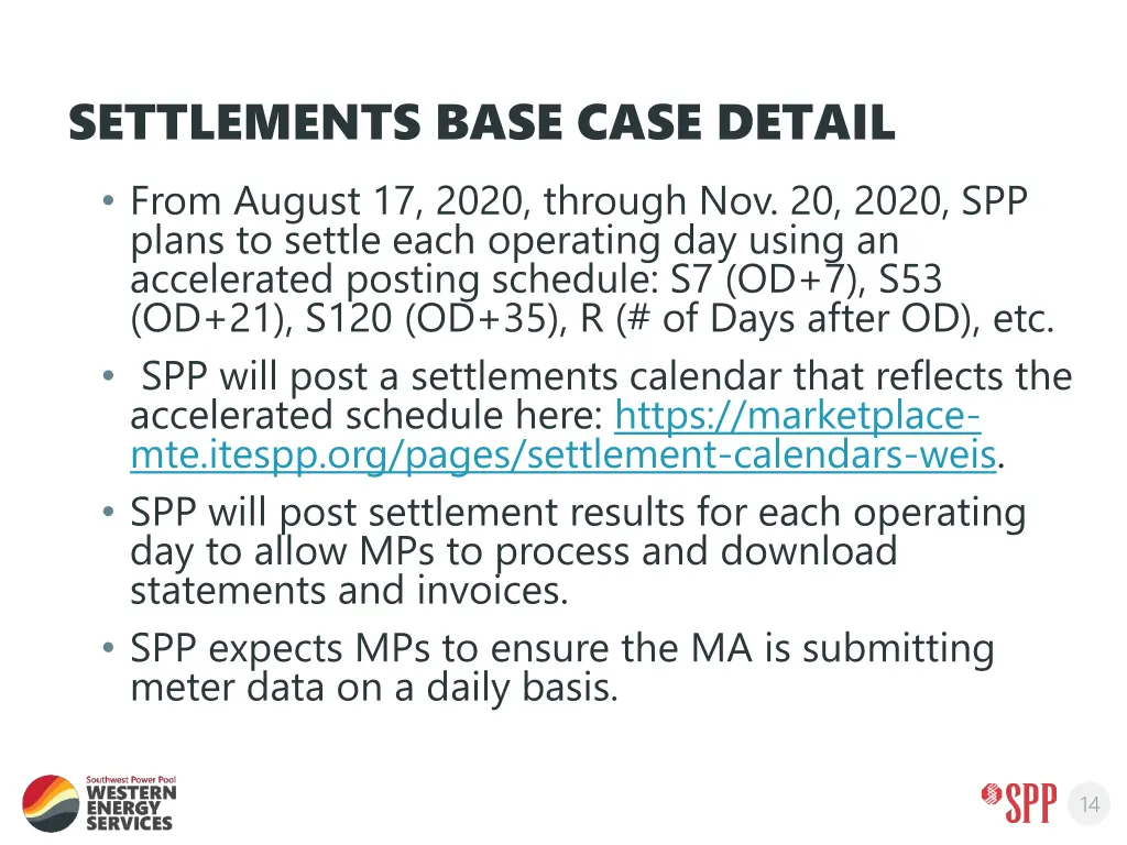 settlements base case detail from august 17 2020
