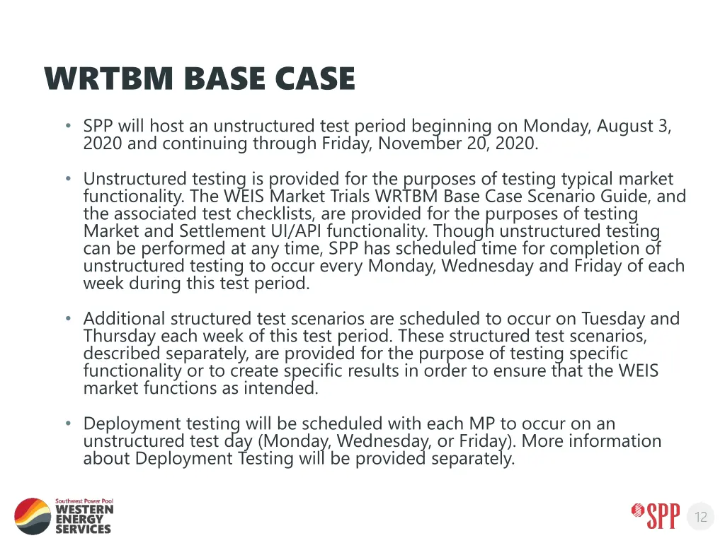 wrtbm base case