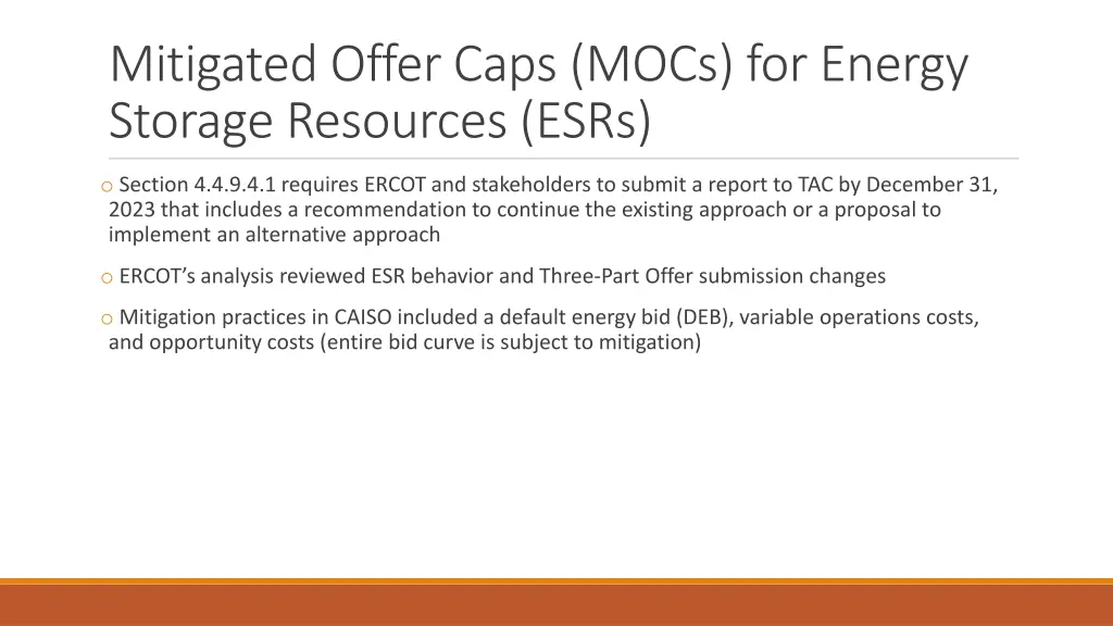 mitigated offer caps mocs for energy storage