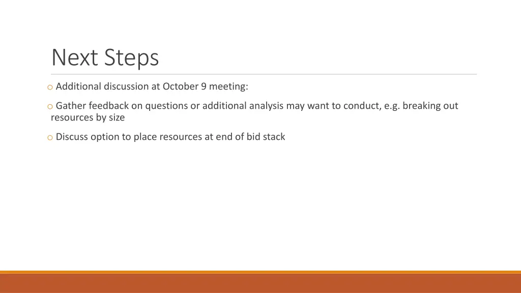 next steps