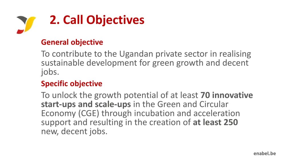 2 call objectives