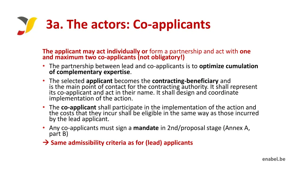 3a the actors co applicants