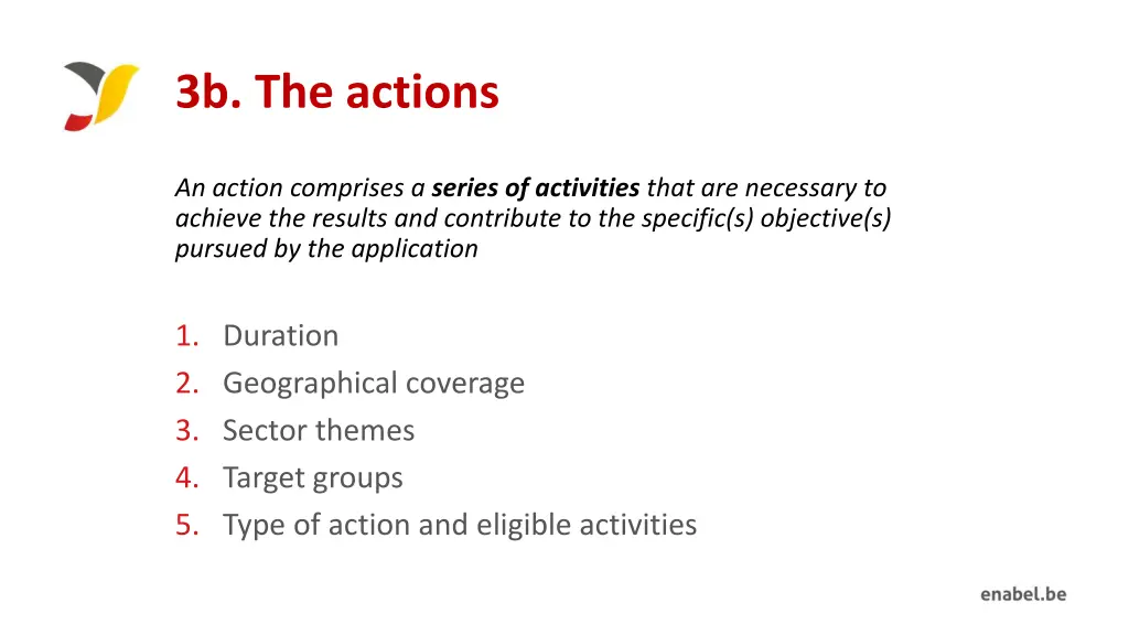 3b the actions