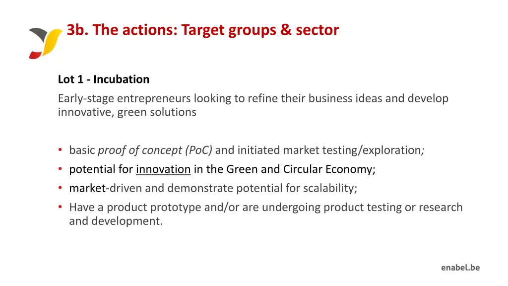 3b the actions target groups sector 1