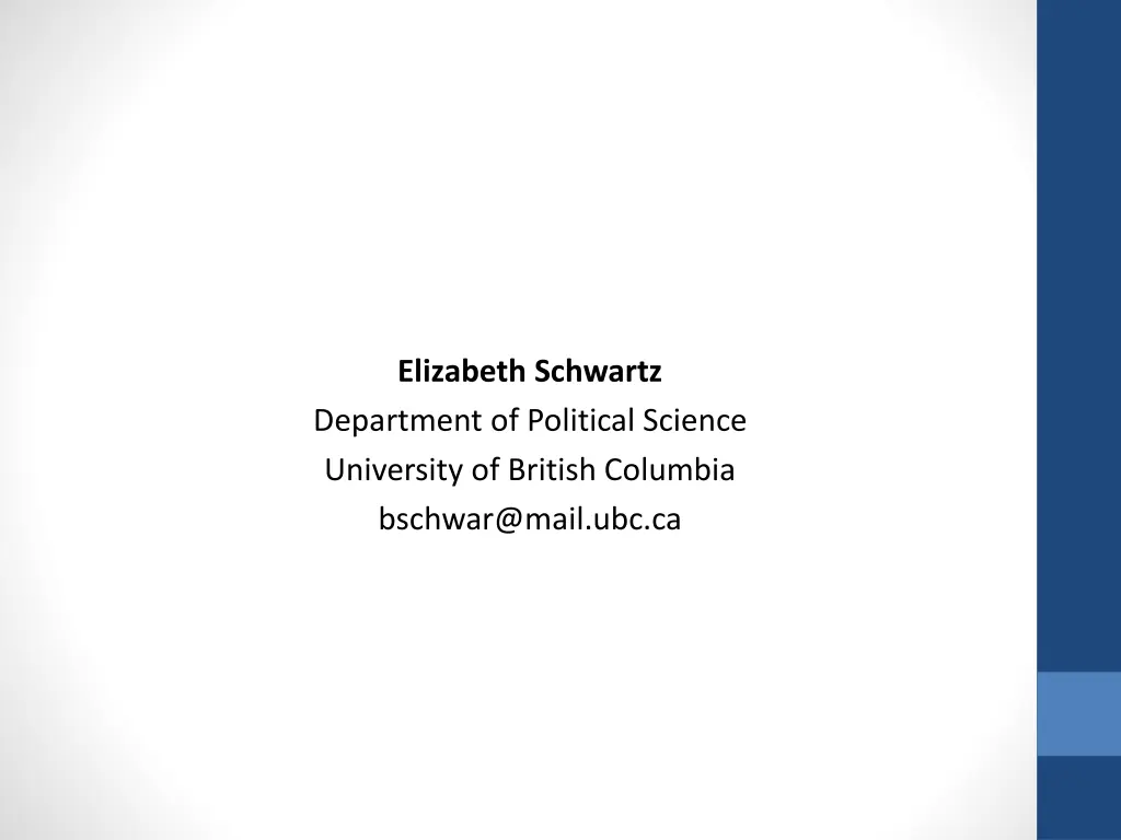 elizabeth schwartz department of political