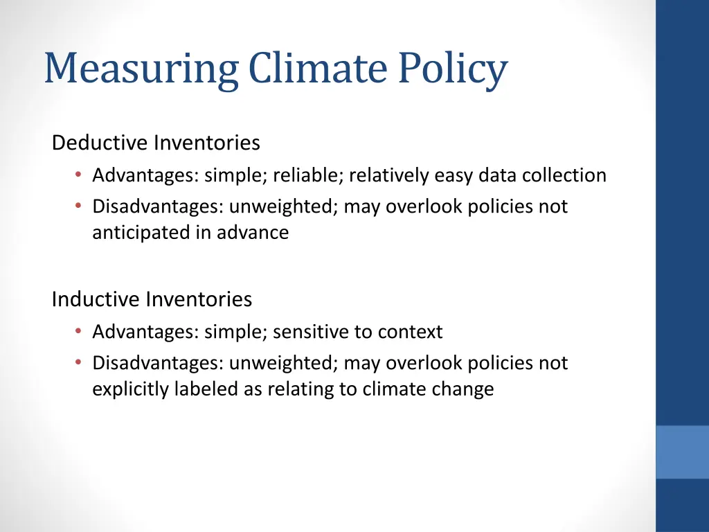 measuring climate policy