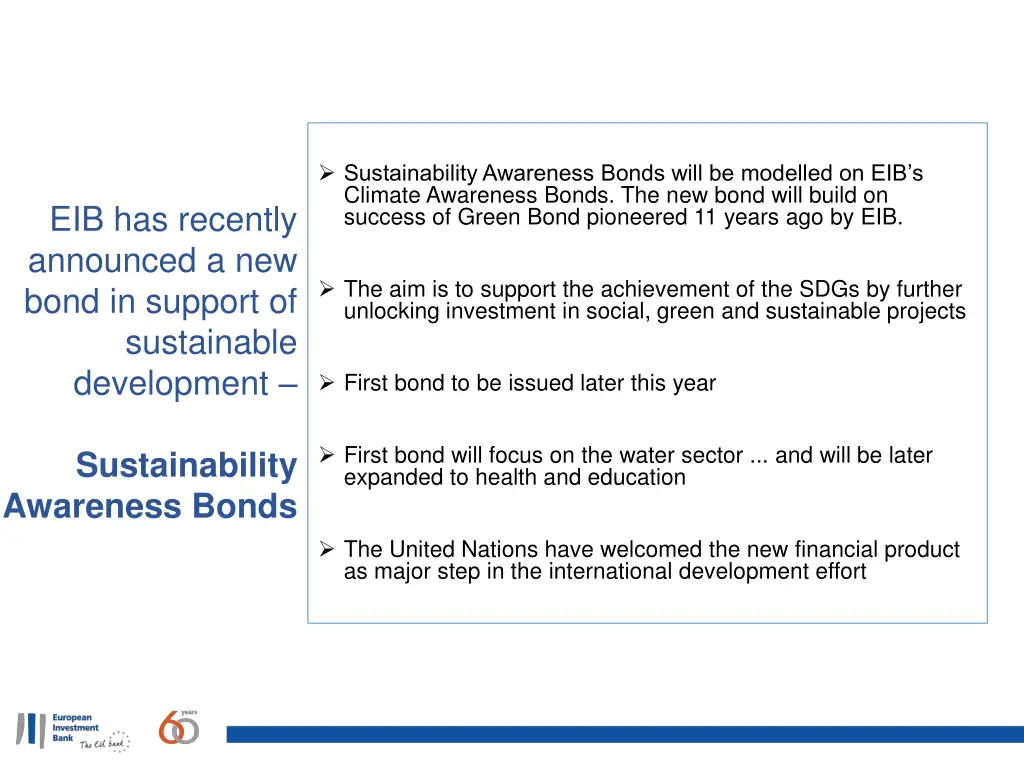 sustainability awareness bonds will be modelled