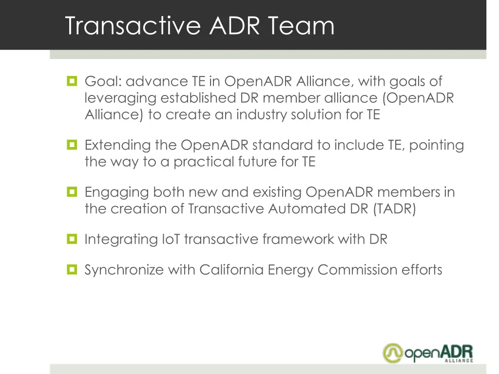 transactive adr team