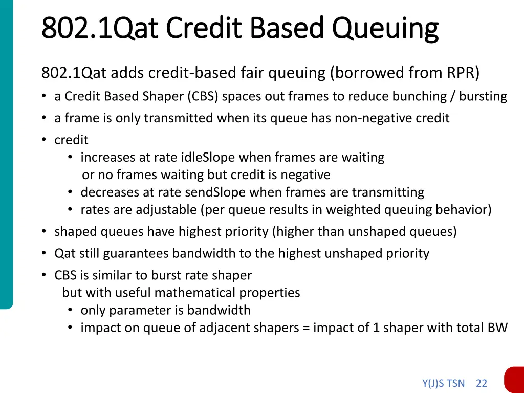 802 1qat credit based queuing 802 1qat credit