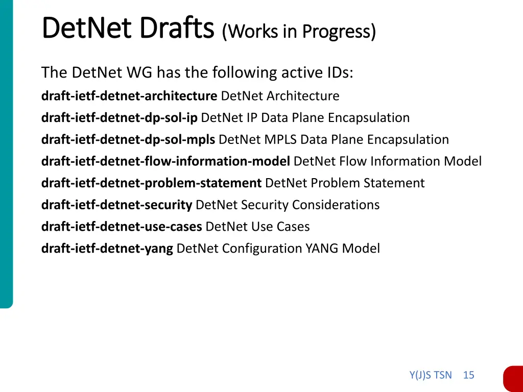 detnet detnet drafts