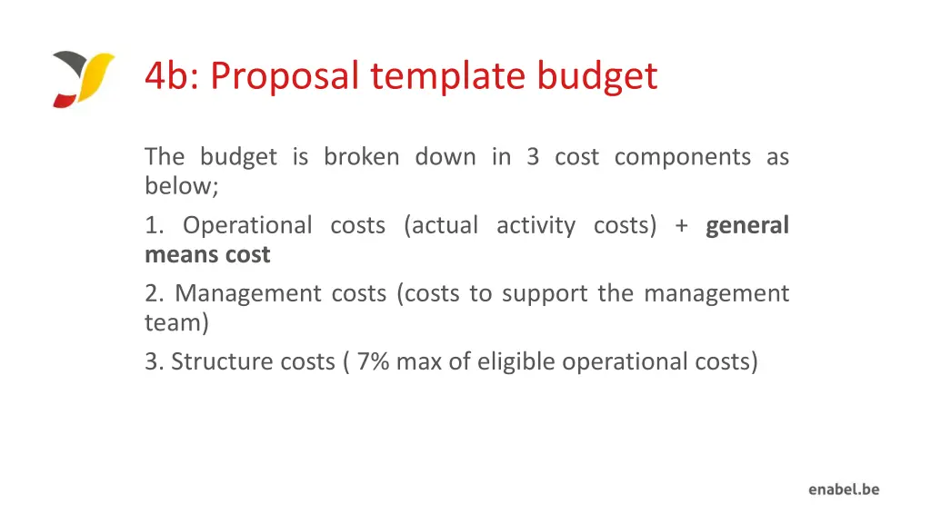 4b proposal template budget 2