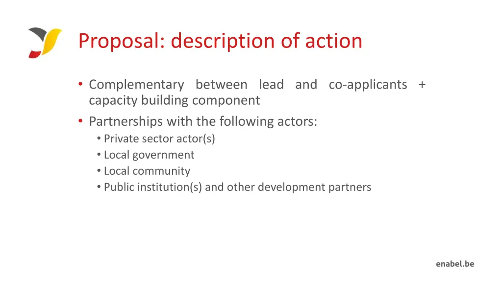 proposal description of action 2