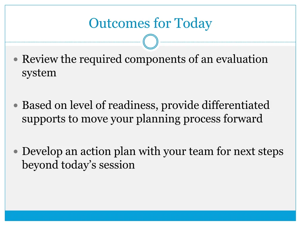outcomes for today