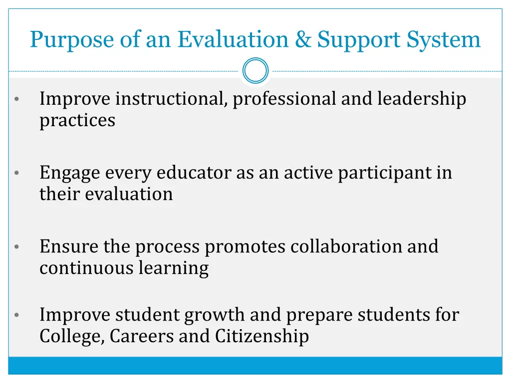 purpose of an evaluation support system