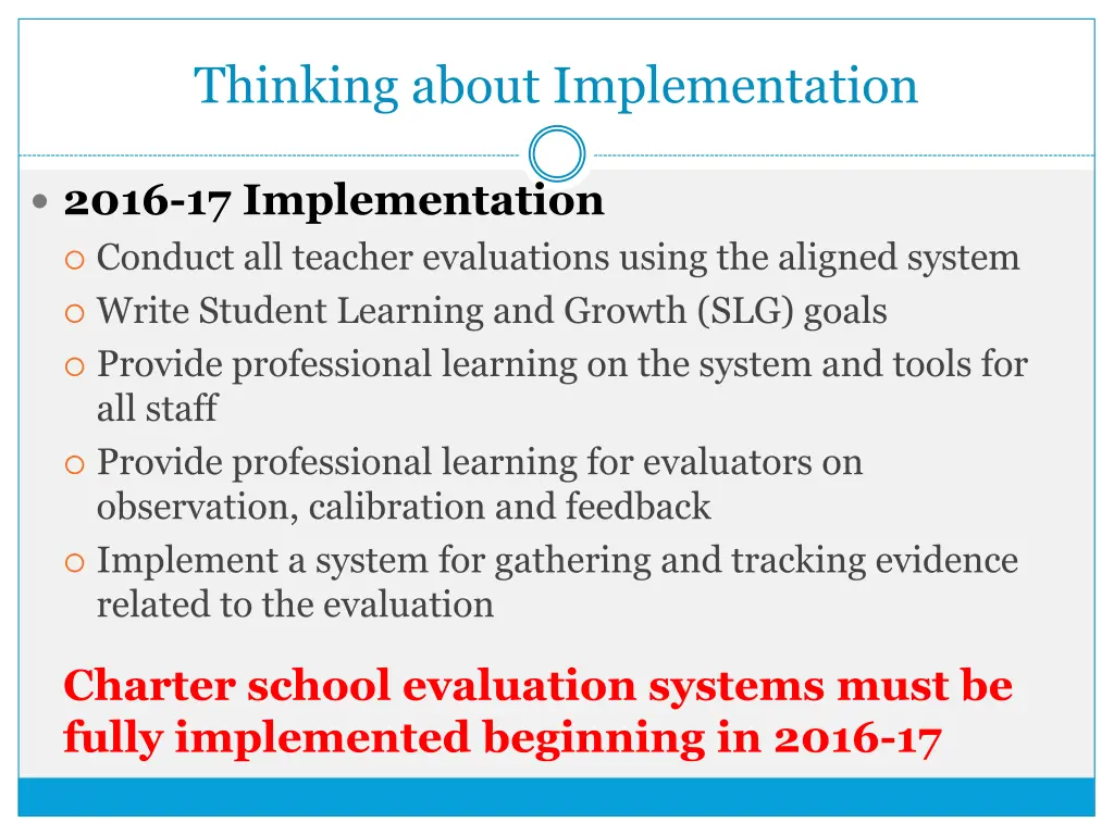 thinking about implementation