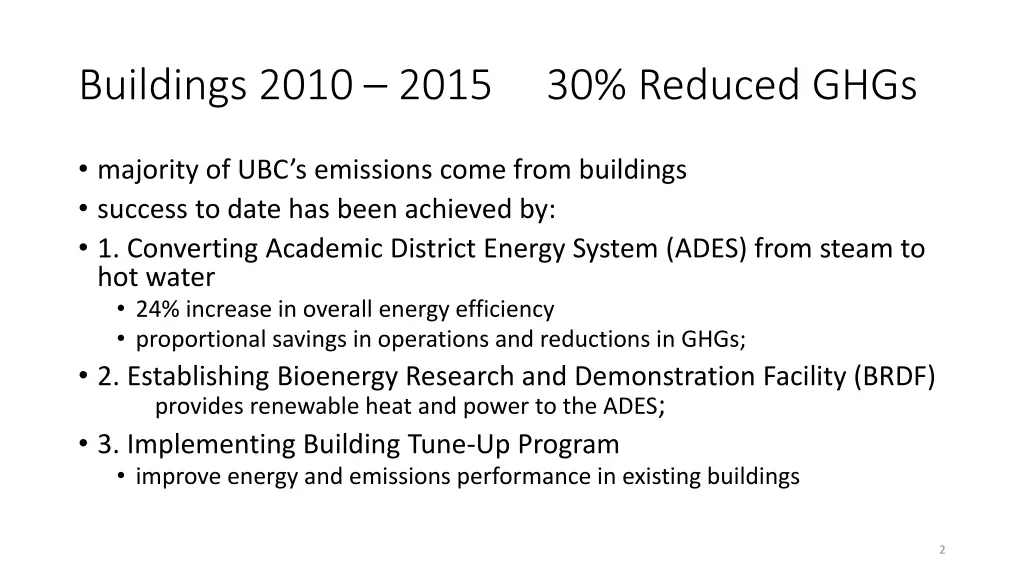 buildings 2010 2015 30 reduced ghgs