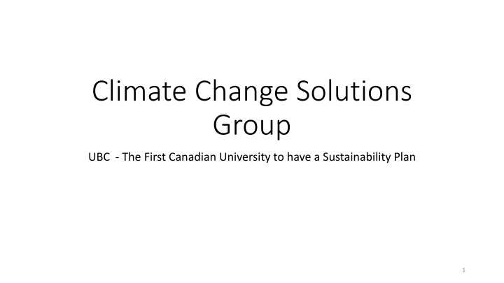 climate change solutions group