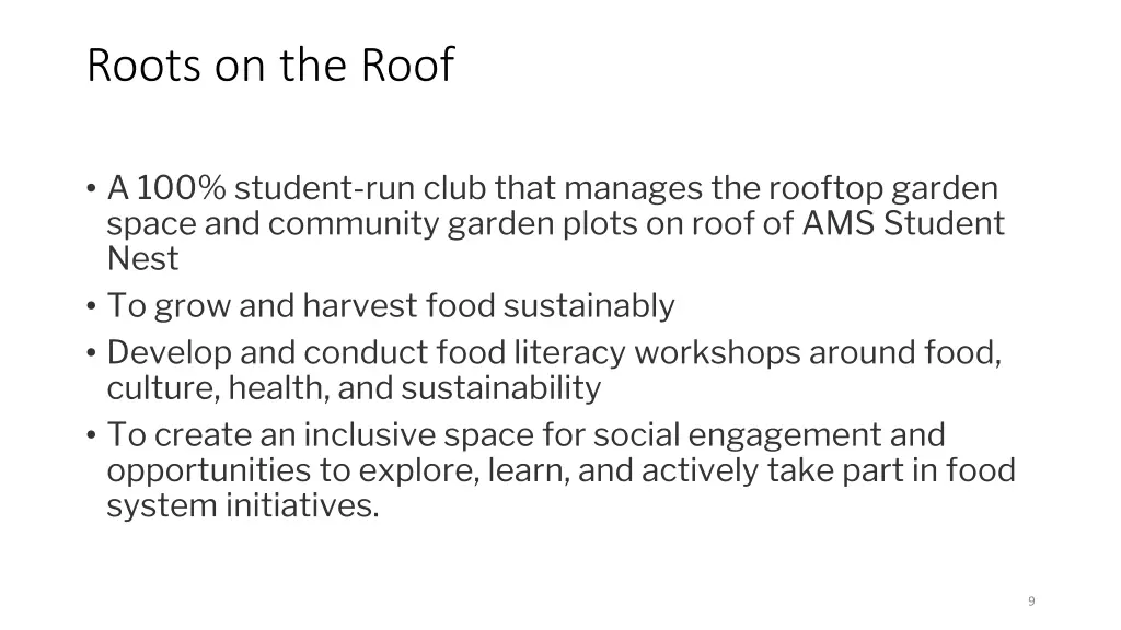roots on the roof
