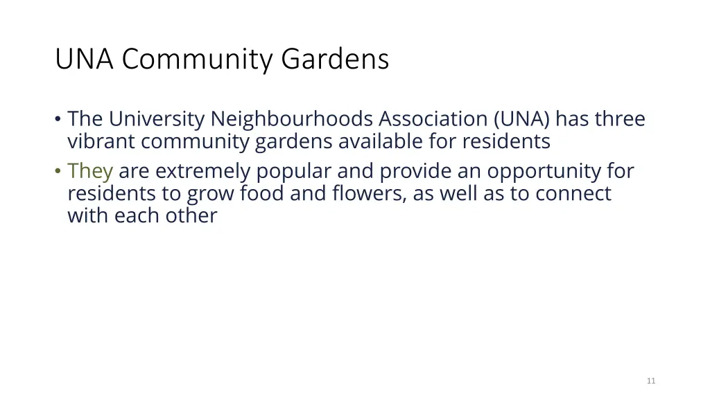 una community gardens