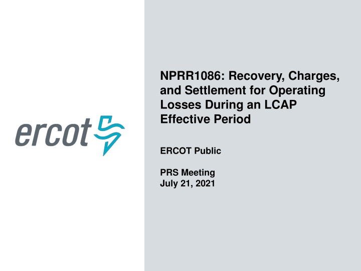nprr1086 recovery charges and settlement