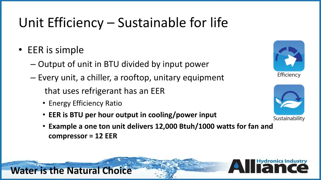 unit efficiency sustainable for life