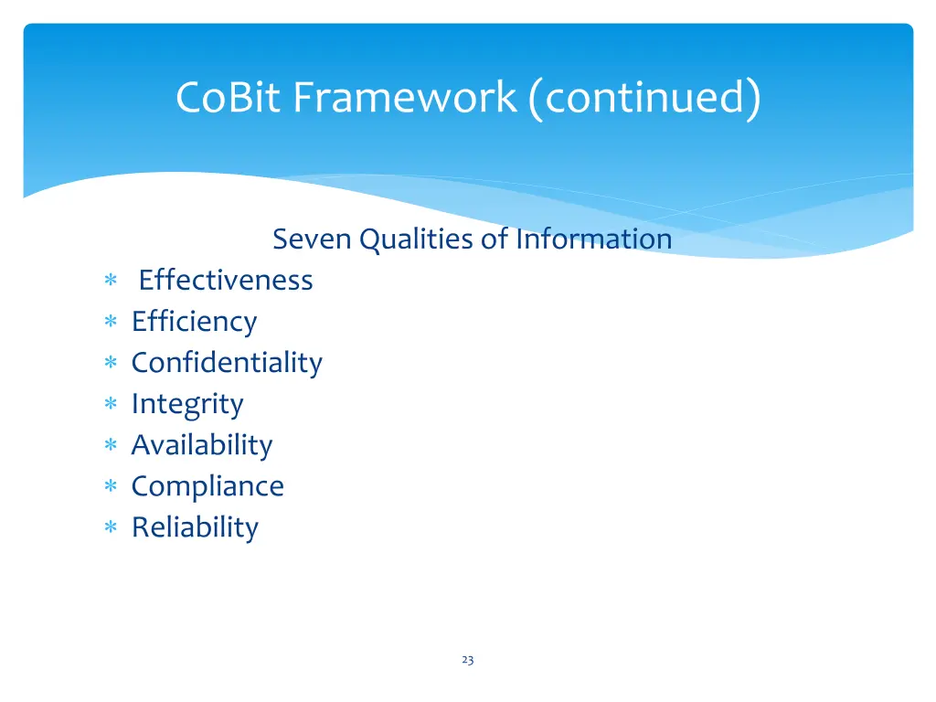 cobit framework continued