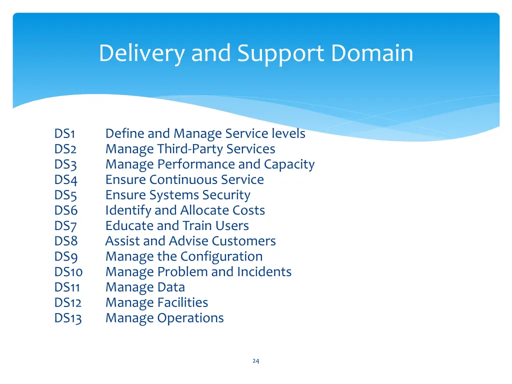 delivery and support domain