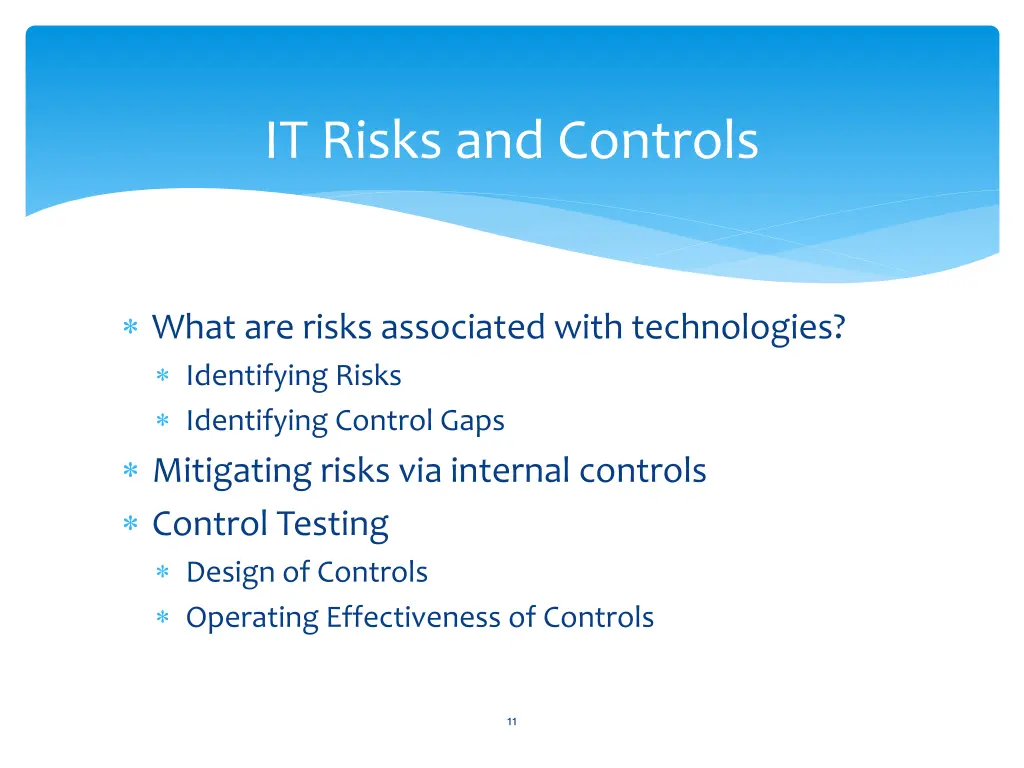 it risks and controls