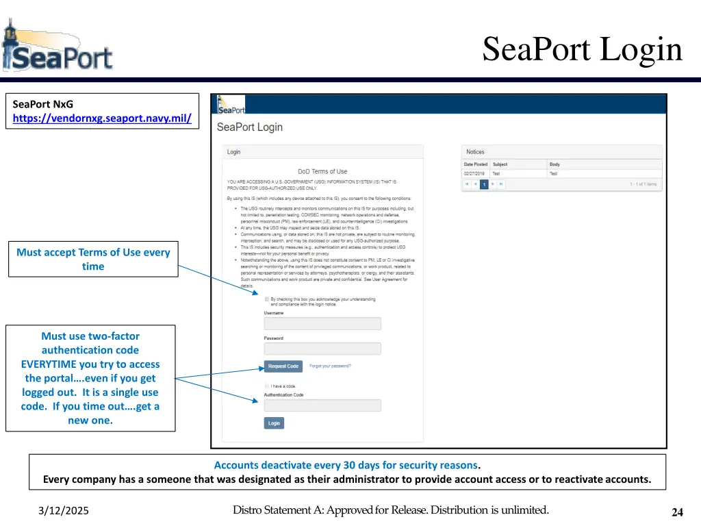 seaport login