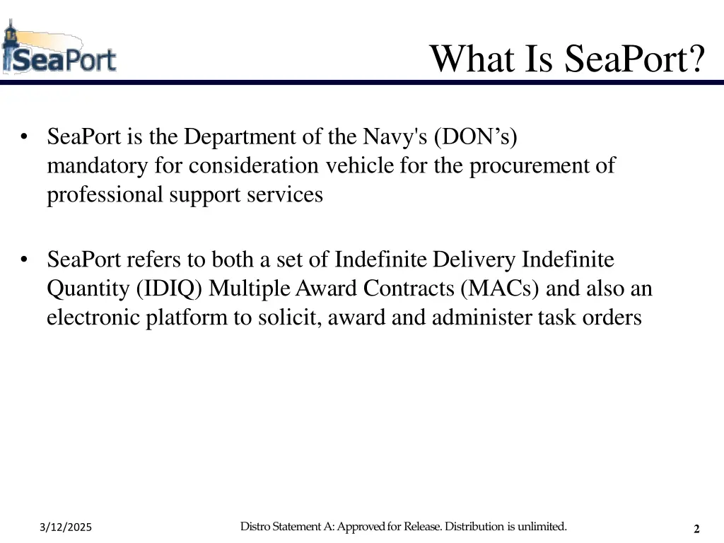 what is seaport