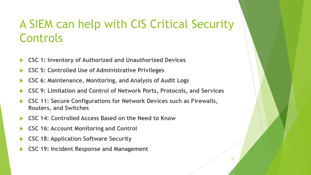 a siem can help with cis critical security