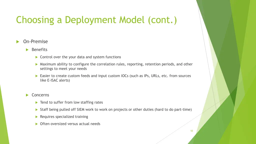 choosing a deployment model cont
