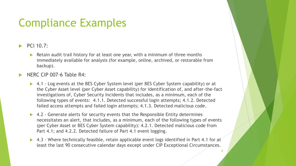compliance examples