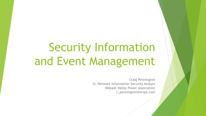 security information and event management