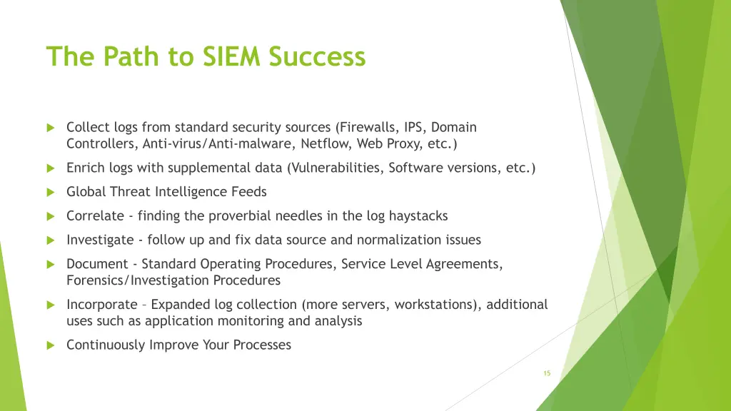 the path to siem success