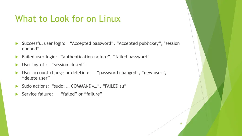 what to look for on linux