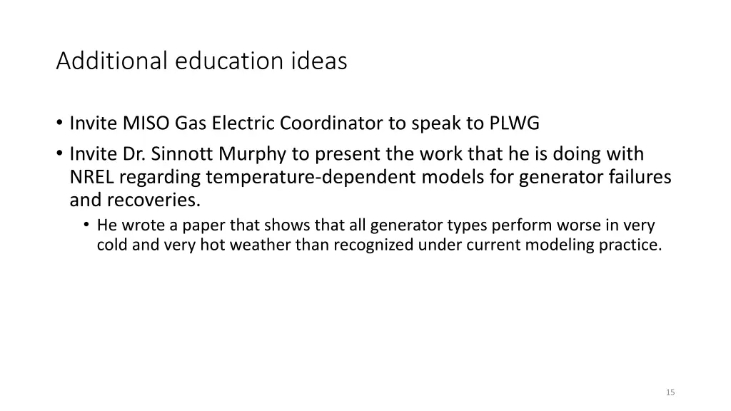 additional education ideas
